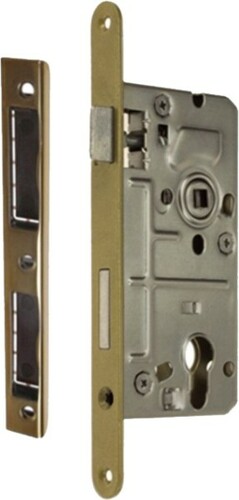 Zamek do drzwi 72/55 wpuszczany na wkładkę bębenkową Metalplast Częstochowa BOX prawy 1