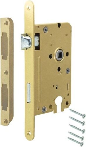 Zamek do drzwi 72/60 wpuszczany na wkładkę bębenkową Metalplast Częstochowa BOX lewy 1