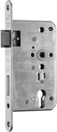 Zamek do drzwi 72/65 wpuszczany na wkładkę bębenkową przeciwpożarowy antypaniczny D inox BMH  lewy 1