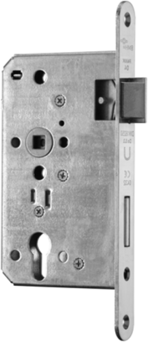 Zamek do drzwi 72/65 wpuszczany na wkładkę bębenkową przeciwpożarowy antypaniczny D inox BMH  prawy 1