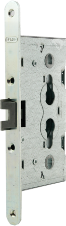 Zamek do drzwi 72/55 orzech 8 mm wpuszczany na wkładkę bębenkową dwuwkładkowy Iseo 1