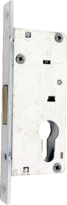 Zamek do drzwi wpuszczany na wkładkę bębenkową oszczędnościowy Metalplast Częstochowa ZB-7 1