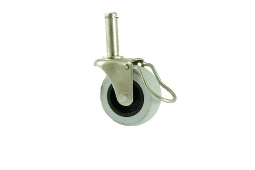 Rolka gumowa meblowa 50mm z trzpieniem fi-10 z hamcem 1